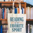 Reading Is My Favorite Sport Literary Book Lover Typography Canvas Tote Bag Reading Is My Favorite Sport Literary Book Lover Typography Canvas Tote Bag