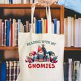 Reading With My Gnomies Reading Book Christmas Canvas Tote Bag