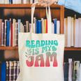 Reading Is My Jam Book Lover Bookworm Teacher Library Reader Canvas Tote Bag Reading Is My Jam Book Lover Bookworm Teacher Library Reader Canvas Tote Bag