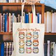 Reading Is My Jam Cute Jelly Jars Book Genres Canvas Tote Bag Reading Is My Jam Cute Jelly Jars Book Genres Canvas Tote Bag