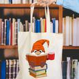 Reading Lover Book Graphic Gnome Canvas Tote Bag Reading Lover Book Graphic Gnome Canvas Tote Bag