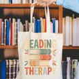 Reading Is My Therapy Book Lover Canvas Tote Bag Reading Is My Therapy Book Lover Canvas Tote Bag