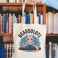 Readsolotl Book Lover Reading Axolotl Kids Reader Canvas Tote Bag