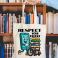 Respect Elders Cellphone Pushing Books In a Wheelchair Canvas Tote Bag