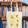 Retro Anti Social Club Bees Introvert Women Men Canvas Tote Bag