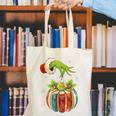 Retro Christmas Ornament Book Christmas Teacher Librarian Canvas Tote Bag