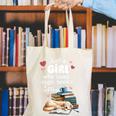 Retro Just A Girl Who Love Dogs Books And Coffee Bookworm Canvas Tote Bag