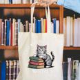 Retro I Just Want To Read Books And Pet Cats Canvas Tote Bag