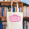 Retro Pink Coquette Bow Valentine Book Lover Varsity Canvas Tote Bag