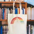 Retro Vintage Wildflowers Book Shirt Book Lover Canvas Tote Bag