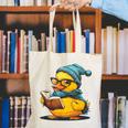 Rubber Duck Reading Book Rubber Duckie Reader Coffee Lover Canvas Tote Bag