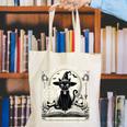 Salem Witch Book Club Vintage Halloween Cat Book Lover Canvas Tote Bag