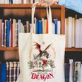Santa's Favorite Book Dragon Christmas Magic Canvas Tote Bag