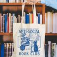 Sarcastic Anti Social Book Club Cat Skull Book Lover Canvas Tote Bag Sarcastic Anti Social Book Club Cat Skull Book Lover Canvas Tote Bag