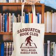 Sasquatch Book Club Bigfoot Reading Cryptid Vintage Canvas Tote Bag