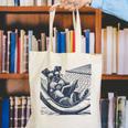 Schnauzer Hammock Reading Book Schnauzer Glasses Canvas Tote Bag