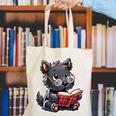 Scottish Terrier Reading a Book Dog Canvas Tote Bag