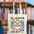 Skeleton Heart Read Reading Book Librarian Halloween Women Canvas Tote Bag Skeleton Heart Read Reading Book Librarian Halloween Women Canvas Tote Bag