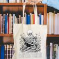 Skeleton Reading Book Anxious Stressed True Crime Obsessed Canvas Tote Bag