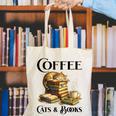 Sleeping Cat And Books With Coffee Lover Canvas Tote Bag Sleeping Cat And Books With Coffee Lover Canvas Tote Bag