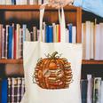 Smart Book Pumpkin Retro Fall Teacher Reading Halloween Canvas Tote Bag Smart Book Pumpkin Retro Fall Teacher Reading Halloween Canvas Tote Bag