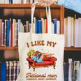 Smutty Book Lover I Like My Fictional Men Spicy Book Canvas Tote Bag