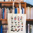 Snowman Reading Book Christmas Cozy Book Lover Bookish Canvas Tote Bag