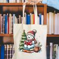 Snowman Reading Book Lovers Christmas Librarian Bookworm Canvas Tote Bag Snowman Reading Book Lovers Christmas Librarian Bookworm Canvas Tote Bag