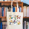 Snowman Reading Books Teacher Christmas Librarian Bookworm Canvas Tote Bag
