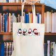 Snowman Reading Books Teacher Librarian Bookworm Christmas Canvas Tote Bag