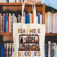 Spooky Halloween Bookshelf Bookcase Read More Books Canvas Tote Bag