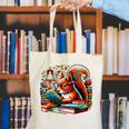Squirrel Reading a Book Lover Bookworm Canvas Tote Bag Squirrel Reading a Book Lover Bookworm Canvas Tote Bag