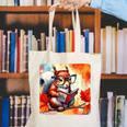 Squirrel Reading Comic Book On Autumn Branch Glasses Leaves Canvas Tote Bag Squirrel Reading Comic Book On Autumn Branch Glasses Leaves Canvas Tote Bag