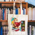 Stay Curious Monkey Reading Book Lover Bookworm Canvas Tote Bag