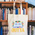 Straight Outta The Library Book Lover Men Women Premium Tri-Blend Canvas Tote Bag