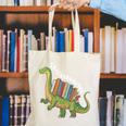 Teachersaurus Dinosaur Teachers Dino Reading Book Librarian Canvas Tote Bag