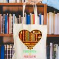 History Education Is Freedom Books Black History Heart Canvas Tote Bag