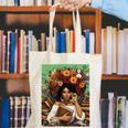History Month Black Afro Girl Women Book Lovers Floral Canvas Tote Bag