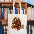 Turkey Reading Books Fall Season Thanksgiving Teacher Book Canvas Tote Bag
