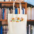 Turkey Reading Books Fall Thanksgiving Teacher Book Lovers Canvas Tote Bag