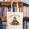 Unearth a Story Dinosaur Reading Books Summer 2026 Canvas Tote Bag
