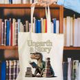 Unearth A Story Dinosaur Reading a Library Book Canvas Tote Bag