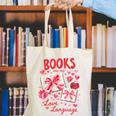 Valentines Book Lover Romance Books Are My Love Language Canvas Tote Bag
