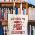 Valentines All Booked For Valentines Book Lovers Teacher Kid Canvas Tote Bag