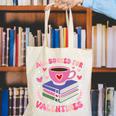 Valentines All Booked For Valentines Book Lovers Teacher Kid Premium Canvas Tote Bag