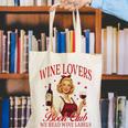 Valentine’s Day Wine Lovers Book Club We Read Wine Labels Canvas Tote Bag
