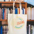 Vintage I Buy Books Like I'm Immortal Skeleton Reading Book Canvas Tote Bag