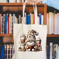 Vintage Cute Gnome Reading Book Coffee Latte Men Women Kids Canvas Tote Bag