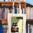 Vintage Japanese Cat Book Lovers UFO Alien Abduction Cat Dad Canvas Tote Bag Vintage Japanese Cat Book Lovers UFO Alien Abduction Cat Dad Canvas Tote Bag