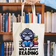 Wild About Reading Book Lover Gorilla Canvas Tote Bag